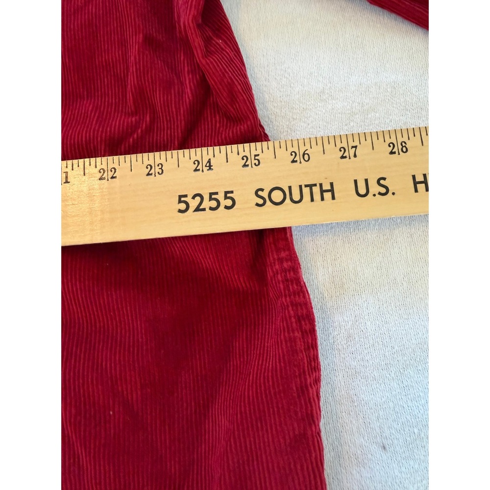 Dressbarn Woman Red Corduroy Hooded Button Front Shirt Jacket Plus Size 2X - Picture 9 of 10